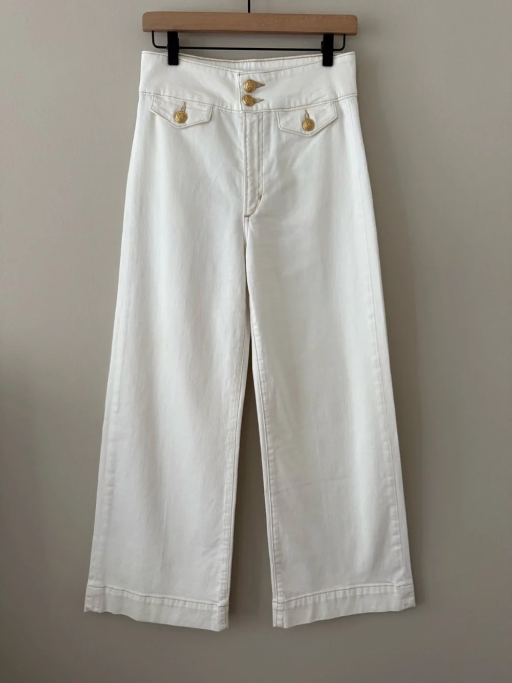 Joe's - The Ellia Ankle Wide Leg Jeans - Milk